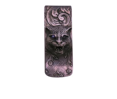 Gucci Garden Feline Head Money Clip, front view